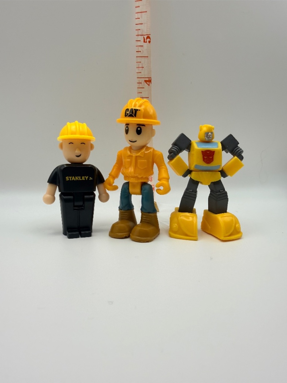 Toy Figures Lot Stanley Jr CAT Construction Worker Bumblebee Robot